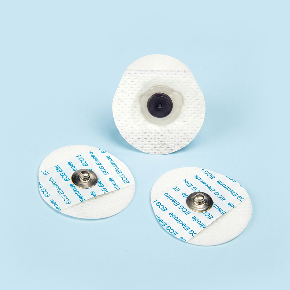 36*40mm kertakäyttöinen teardrop kuitukangas-EKG-elektrodi